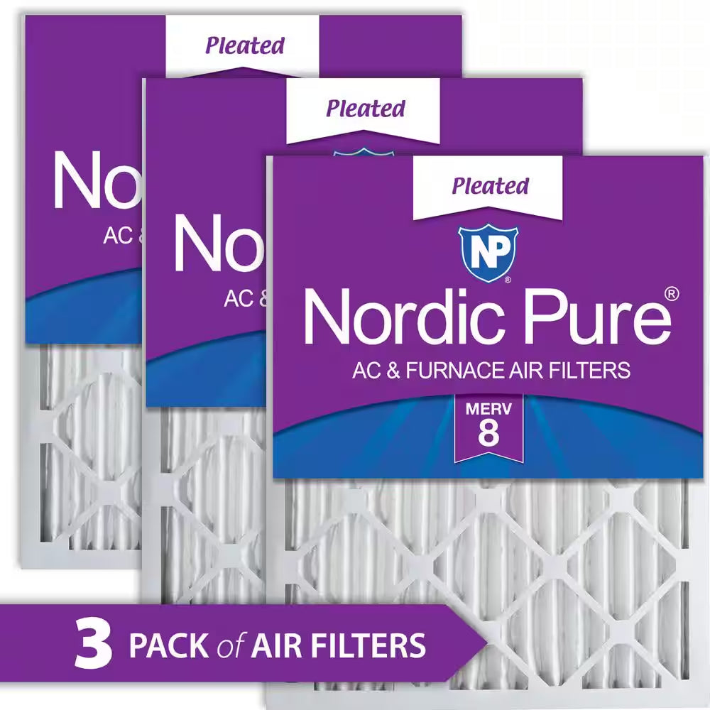10 In. X 20 In. X 2 In. Dust Reduction Pleated MERV 8 Air Filter (3-Pack)